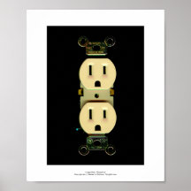 Negocio eléctrico de los electricistas del mercado poster