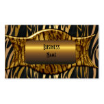 Negocio elegante del oro negro de la cebra plantillas de tarjeta de negocio