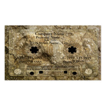Negocio fósil de piedra de la cinta de casete del  tarjeta de visita