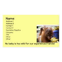 Negocio que cuid losa nin¢os animal plantillas de tarjetas personales