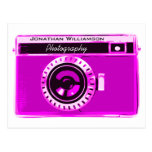 Negocio retro de la fotografía de la cámara de las tarjeta postal