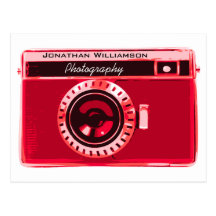 Negocio rojo de la fotografía de la cámara del ter postales