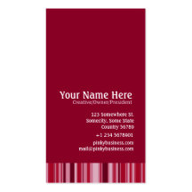 Negocio rosado plantilla de tarjeta personal