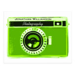 Negocio verde de la fotografía de la cámara postal