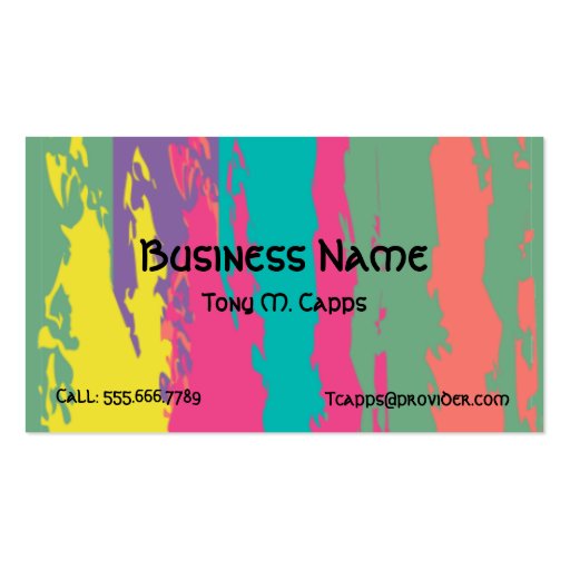 Negocios C002 - Pinte el diseño de las salpicadura Tarjetas Personales