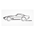 Negro 1968 de Hardtop del Corvette Tarjeta Personal Con Foto
