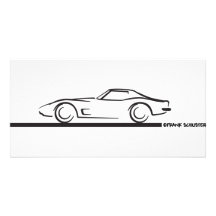Negro 1973 de Hardtop del Corvette Tarjeta Personal Con Foto
