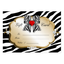 Negro 2 del oro de la cebra de la tarjeta del día  tarjetas de negocio
