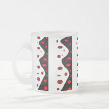 Negro abstracto y rojo tazas de café