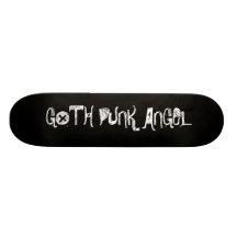 NEGRO, ÁNGEL DEL PUNK DEL GÓTICO MONOPATÍN PERSONALIZADO