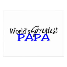 Negro azul de la papá más grande de los mundos tarjeta postal