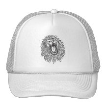 negro-blanco-león-vector gorras