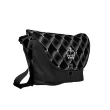 Negro copetudo lindo de la corona del diamante del bolsas messenger