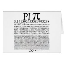 Negro cuadrado del pi tarjetas