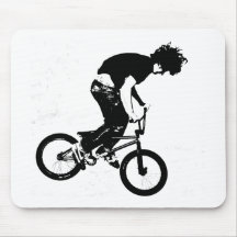 Negro de Bmx Alfombrilla De Ratón