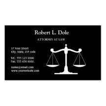 Negro de Businesscard de la ley Tarjetas Personales