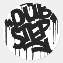 Negro de Dubstep FatCap Pegatina