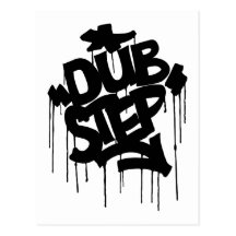 Negro de Dubstep FatCap Tarjetas Postales