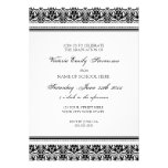 Negro de encargo de la tarjeta de la invitación de
