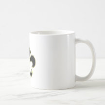 Negro de Geaux y flor de lis del oro Tazas