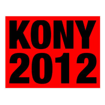 Negro de Kony 2012 en rojo Tarjetas Postales