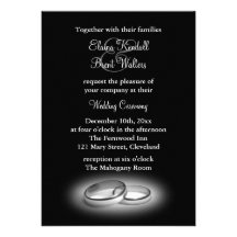 Negro de la invitación del boda de la eternidad