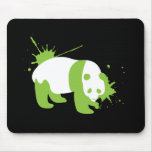 Negro de la salpicadura de la panda tapetes de raton