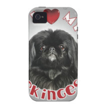 Negro de Pekinges iPhone 4/4S Fundas