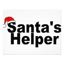 Negro del ayudante de Santas Anuncios Personalizados
