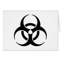 negro del biohazard tarjeta
