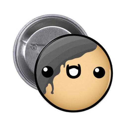 Negro del botón del buñuelo pin