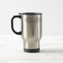 negro del caduceo tazas