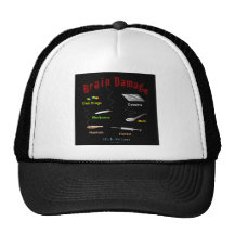 Negro del daño cerebral gorro de camionero