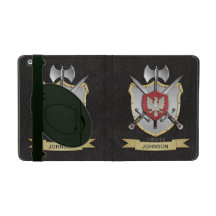 Negro del escudo de la batalla de Eagle iPad Funda