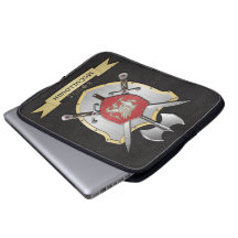 Negro del escudo de la batalla del grifo mangas portátiles