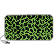 Negro del modelo y verde de cal gráficos abstracto laptop altavoces
