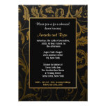Negro e invitación de la cena del ensayo del damas