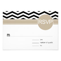 Negro elegante de Chevron RSVP el | Anuncio