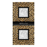 Negro elegante de la mirada animal del leopardo de tarjeta fotografica  