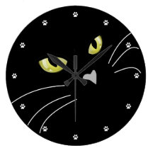 Negro elegante del reloj de pared del amante del g relojes de pared