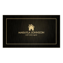 Negro elegante y moderno y propiedades inmobiliari plantilla de tarjeta de negocio