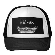 Negro esquelético y blanco de la radiografía de la gorro de camionero