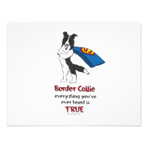 Negro estupendo del border collie invitaciones personales 