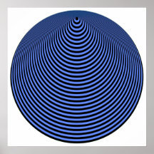 Negro excesivo azul de los círculos concéntricos d impresiones