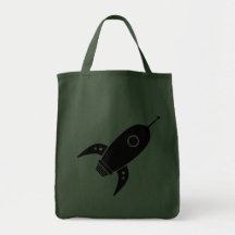 Negro gordo de la nave de Rocket retro Bolsa