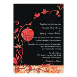 Negro intrépido + Invitaciones rojas del boda del  Invitaciones Personalizada
