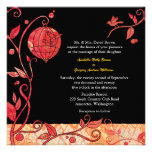Negro + Invitaciones rojas del boda de la caída de Invitacion Personal
