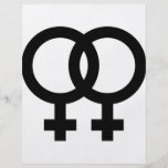 negro lesbiano del icono flyer personalizado