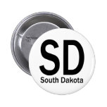 Negro llano del SD Dakota del Sur Pin