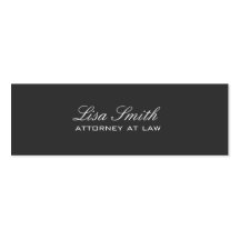 Negro llano simple elegante profesional del abogad tarjeta de visita